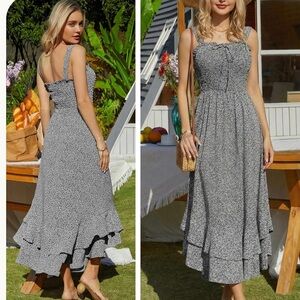 Grace Karin Black and White Midi Dress